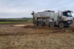 The concrete arrives